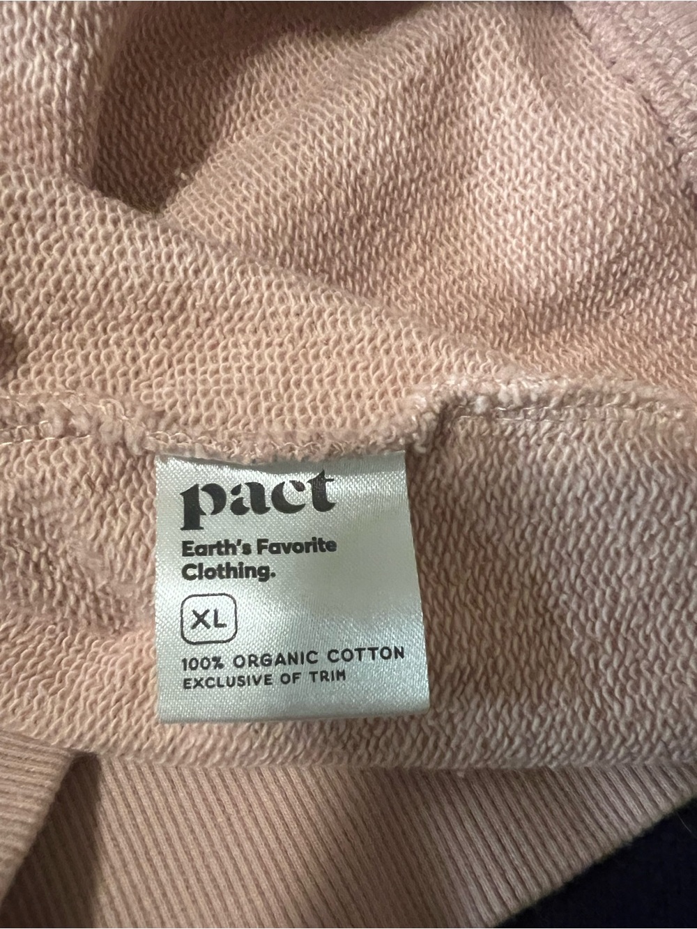 Pact Organic Cotton Raglan Crewneck Sweatshirt Dusty Rose - Picture 3 of 4